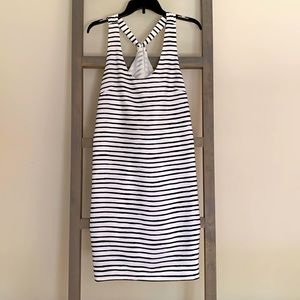 J. Crew Black and White Striped Dress
